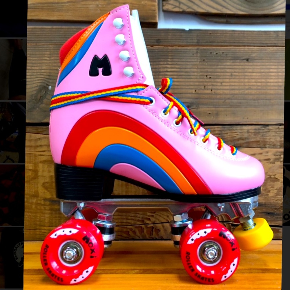 Moxi Rainbow Riders Roller Skates, Pink
